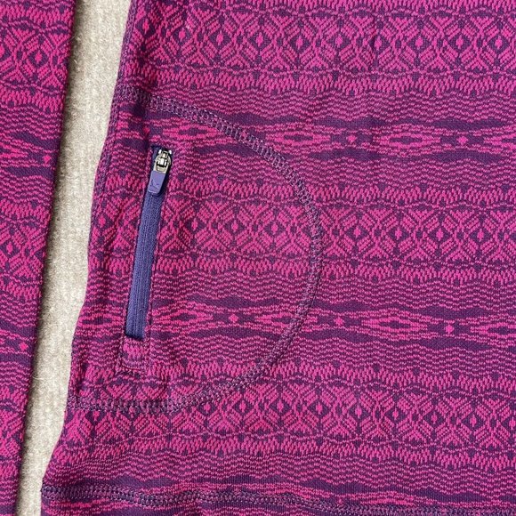 Eddie Bauer Quarter Zip Womens Small Purple Pink Knit Top Shirt Sweater Pullover - Picture 9 of 9